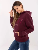 Mikina D10608BC02802A4NO maroon Mikina D10608BC02802A4NO maroon