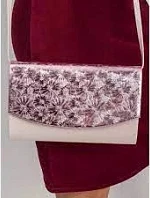 Dámská lakovaná s relief vzorem kabelka 200102 - FPrice