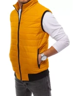 Pánská prošívaná tmavě žlutá vesta Dstreet model 21964326 - FashionStreet