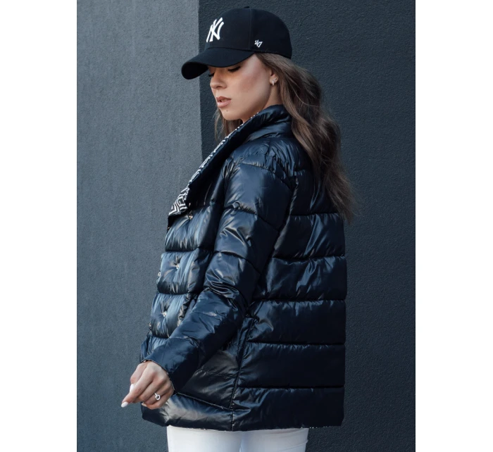 Dámská prošívaná přechodová bunda DELSY navy blue FashionStreet TY4465 Dámská prošívaná přechodová bunda DELSY navy blue FashionStreet TY4465