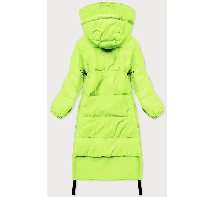 Neonově žlutá dlouhá zimní bunda z různých spojených materiálů (jin-210) Neonově žlutá dlouhá zimní bunda z různých spojených materiálů (jin-210)