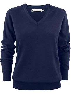 James Harvest Ashland V-Neck Women Dámský svetr s výstřihem do V 62.2505 navy