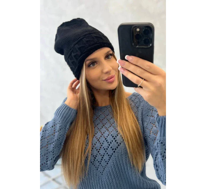 Dámská čepice Aniela K338 černá Dámská čepice Aniela K338 černá