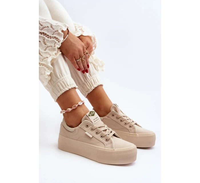 Dámské tenisky na platformě model 21650000 béžové - Lee Cooper