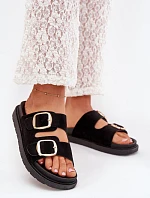 Dámské pantofle 222-2 Černá - Queen Vivi