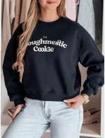 Dámská oversize mikina s potiskem COOKIES tmavě modrá FashionStreet BY1447 Dámská oversize mikina s potiskem COOKIES tmavě modrá FashionStreet BY1447