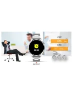 GIEWONT Vertex SmartCall GW450-4 Silver/Carbon Silicone Smartwatch