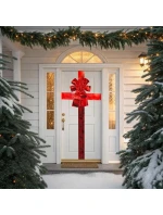 Závěs na dveře 33x42 cm červená stuha Závěs na dveře 33x42 cm červená stuha