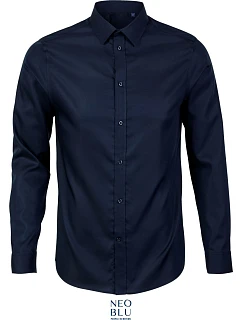NEOBLU Blaise Men Mikro keprová košile s dlouhým rukávem 24.3182 night blue