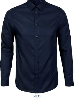 NEOBLU Blaise Men Mikro keprová košile s dlouhým rukávem 24.3182 night blue