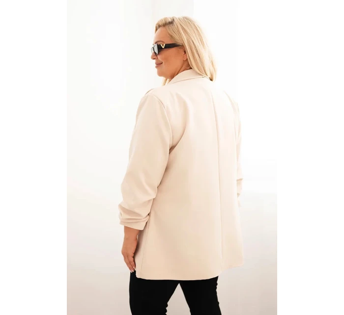 Dámská elegantní Plus Size sako béžová