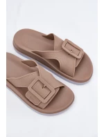 Vonné Dámské Pantofle S Dekorativní Přezkou Béžové ZAXY RR285076