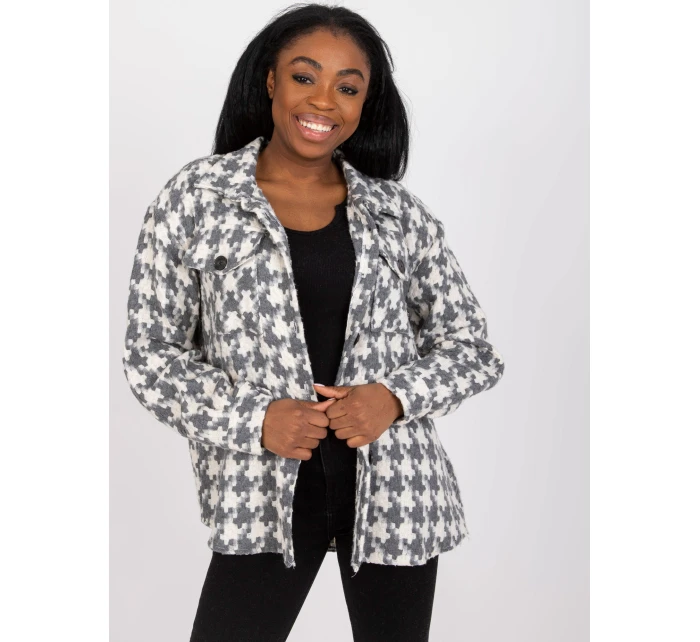 Košile EM KS U178.14 bílá šedá