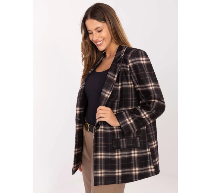 Marynarka IT MA model 21441077 czarno beżowy - FPrice Marynarka IT MA model 21441077 czarno beżowy - FPrice