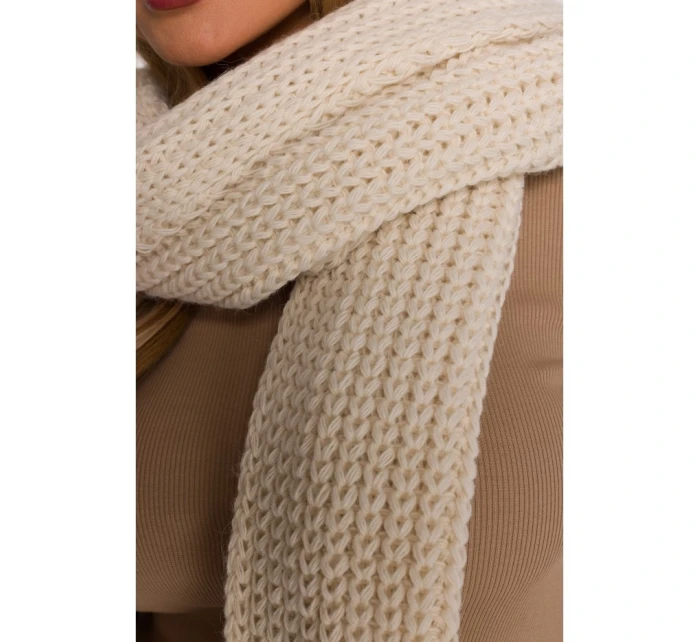 model 21417254 Žebrovaná šála ecru - Moe model 21417254 Žebrovaná šála ecru - Moe