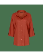 Summer Wear Boyfriend Shirt 01 - HAUTE ORANGE - TRIUMPH HAUTE ORANGE - TRIUMPH