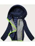 Tmavě dámská sportovní bunda s vsadkami model 18423282 - J.STYLE