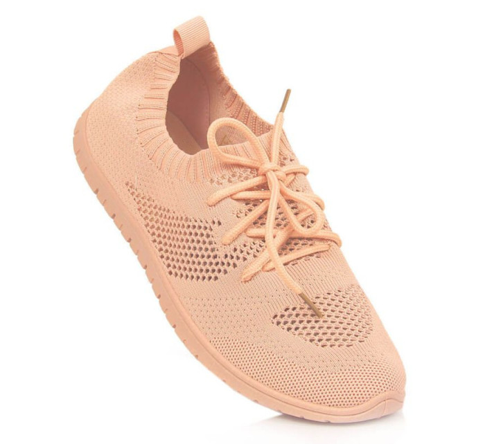 Novinky W EVE211D powder pink ažurová sportovní obuv