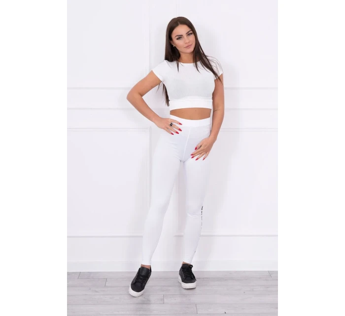 Kalhoty legíny Brooklyn white