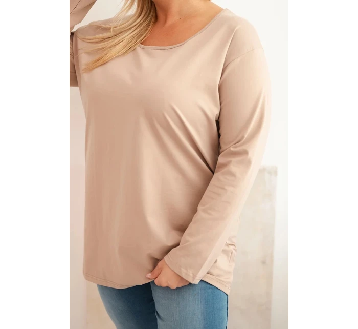 Dámská blůza Plus Size s lodičkovým výstřihem fango Dámská blůza Plus Size s lodičkovým výstřihem fango