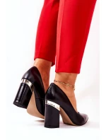 Kožené lodičky Lewski 3117 Černé Kožené lodičky Lewski 3117 Černé