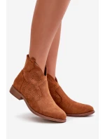 Dámské Botky S  Na Plochém Podpatku Camel model 21668258 - S.Barski