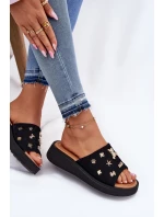 Dámské Semišové Pantofle S Černé model 21697722 - VINCEZA