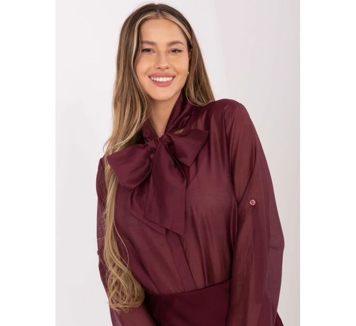 Koszula IT KS model 21786397 bordowy - FPrice Koszula IT KS model 21786397 bordowy - FPrice