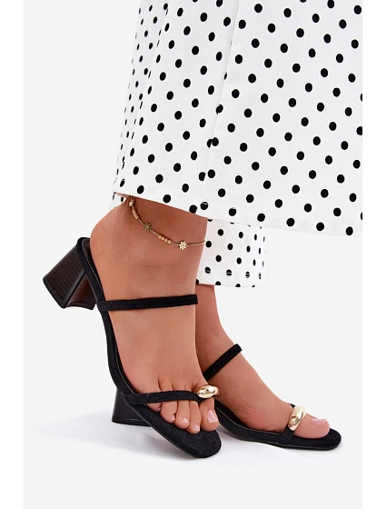 Klapky na podpatku model 228793 Step in style Klapky na podpatku model 228793 Step in style