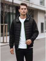 Pánská prošívaná bunda černá FashionStreet TX4394