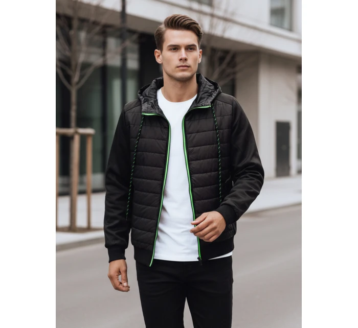 Pánská prošívaná bunda černá FashionStreet TX4394