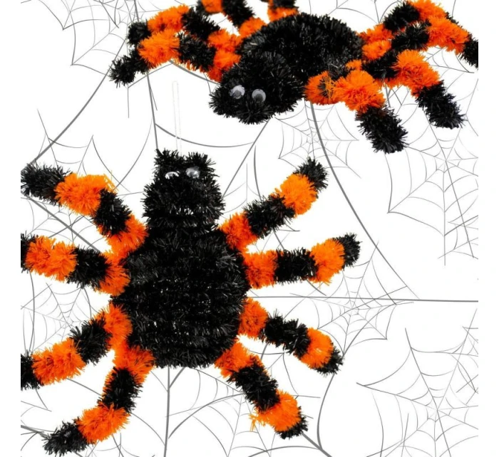 DEKORATIVNÍ FIGURKA HALLOWEENSKÝ PAVOUK ORANŽOVÝ DEKORATIVNÍ FIGURKA HALLOWEENSKÝ PAVOUK ORANŽOVÝ