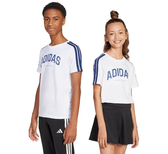 Dětské tričko adidas Codes Collegiate Graphic bílé JI6674 Dětské tričko adidas Codes Collegiate Graphic bílé JI6674