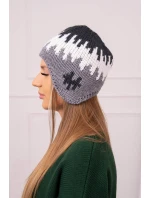 Dámská čepice grey model 18752471 - K-Fashion Dámská čepice grey model 18752471 - K-Fashion