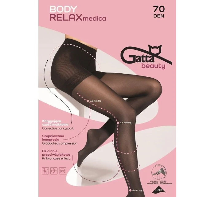Punčocháče Gatta Body Relax Medica 70 den 2-4