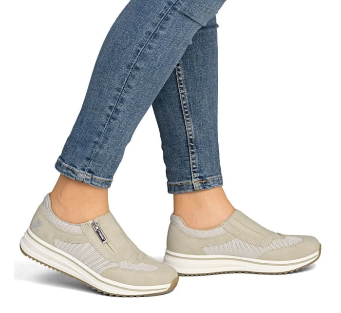 Béžová dámská polobotka model 21948526 - Rieker