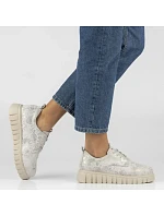 Kožené boty na platformě se květy  model 22068791 - FILIPPO