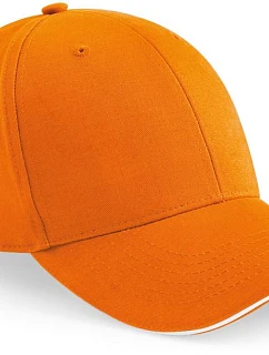 Beechfield B 20 6 panelová sandwich kšiltovka "Athleisure" 53.0020 orange/white