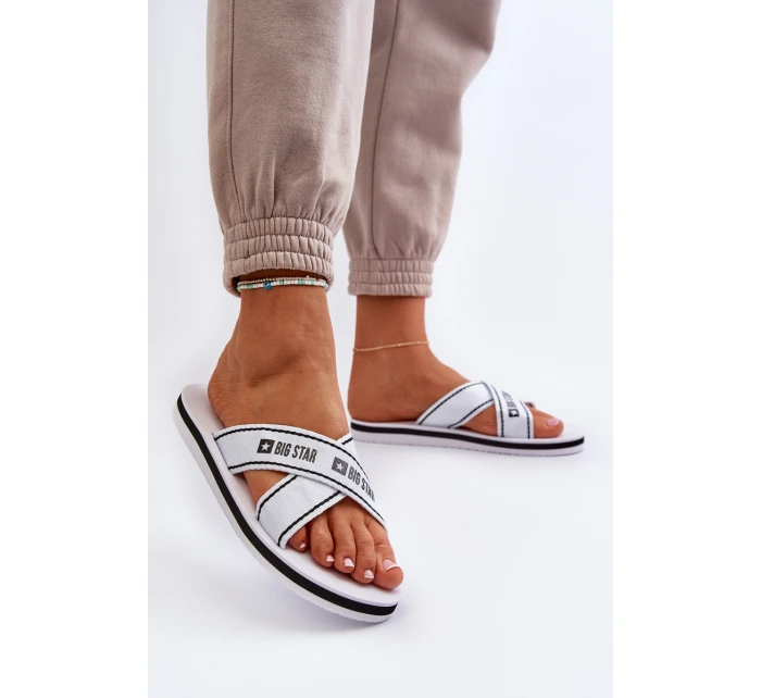 Dámské žabky na pěnové podrážce Big Star NN274A509 Bílé