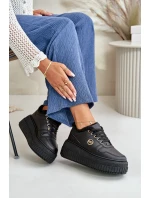 Sneakersy Sportovní Obuv Dámská Zateplená Na Masivní Podešvi Černé model 21668413 - Boto Sneakersy Sportovní Obuv Dámská Zateplená Na Masivní Podešvi Černé model 21668413 - Boto