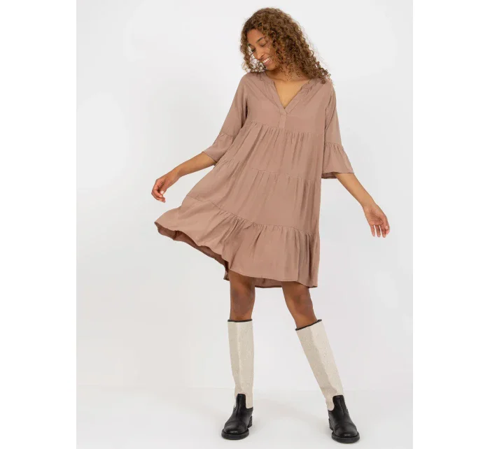 Šaty D73761M30214A3 tmavě lila