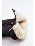 Dámské zateplené boty do sněhu Progress Black Dámské zateplené boty do sněhu Progress Black