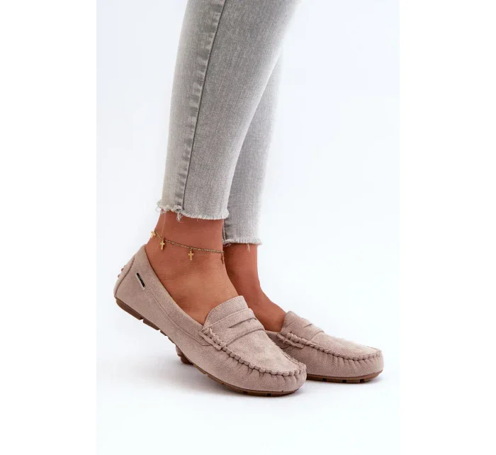 Dámské eko semišové mokasíny, světle béžová Rerteria Dámské eko semišové mokasíny, světle béžová Rerteria