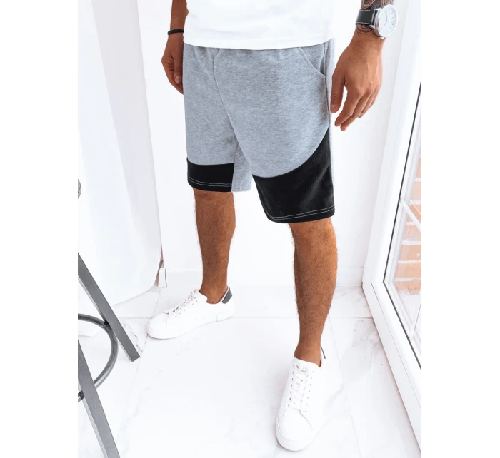 FashionStreet pánské světle šedé teplákové kraťasy SX2248