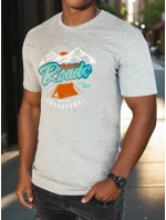 Pánské šedé tričko s potiskem Dstreet RX5401 Pánské šedé tričko s potiskem Dstreet RX5401