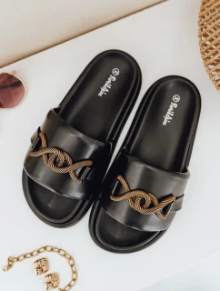 BLACKKISS dámské žabky černé FashionStreet ZY0994