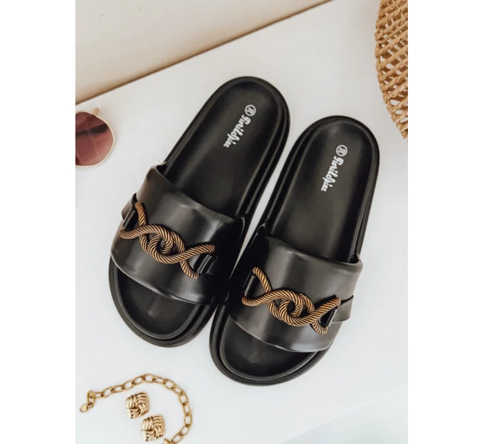 BLACKKISS dámské žabky černé FashionStreet ZY0994