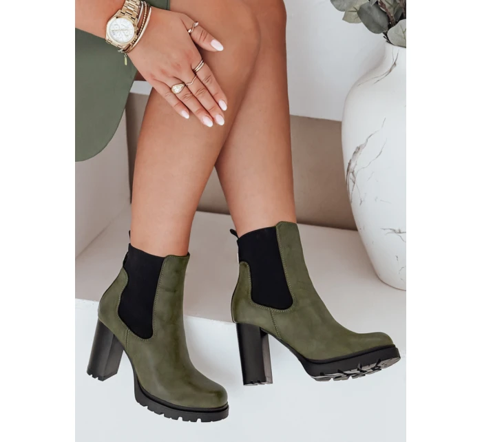 Dámské boty CHICMOVE na podpatku zelené FashionStreet ZY1019