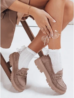 Dámské semišové béžové mokasíny FashionStreet ZY1126