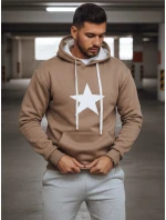 Pánská velbloudí mikina s kapucí model 21993049 - Dstreet Pánská velbloudí mikina s kapucí model 21993049 - Dstreet